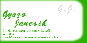 gyozo jancsik business card